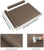 CRE8TIVE Dark Brown Grasscloth Wallpaper Textured Wallpaper Stick and Peel - Image 8