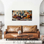 Abstract Kitchen Wall Art Geometric Dining Room Wall Decor Red Wine Glass - Image 6