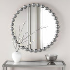 Madison Park Round Mirror, Metal Frame Circle Mirror 27 inch, Wall Art Decor by MADISONPARK