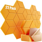 22 Pack Self-Adhesive Acoustic Panels 12" X 10" X 0.4" by Dailycooper