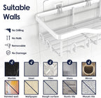 NESOMI Shower Caddy Adhesive Shower Organizer 7-Pack, Rustproof Stainless Steel - Image 9