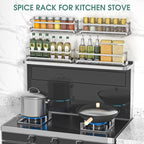 LUCYCAZ 4 Pack Wall Mounted Spice Rack - Image 8