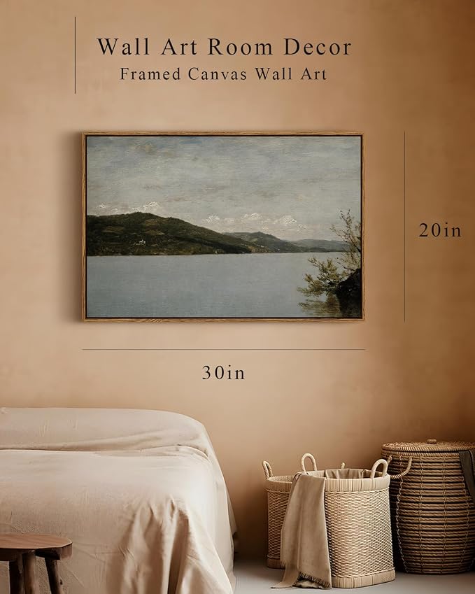 InSimSea Framed Canvas Wall Art Vintage Decor, Classical Landscape Paintings - Image 4
