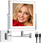 Ruacq Rechargeable Wall Mounted Makeup Mirror by Ruacq