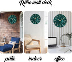 Teal Wall Clock Battery Operated 14 Inch Modern Abstract Clocks - Image 7