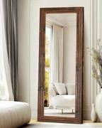 Full Length Mirror 65"x24" Solid Wood Frame Floor Large Mirror by ABSWHLM