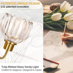 4-Light Bathroom Light Fixtures, Vintage Bathroom Vanity Lighting Fixtures Over - Image 6