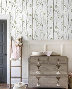 Timeet Green Leaf Wallpaper 16" x 197" Boho Floral Peel & Stick Removable - Image 8