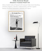 iHery Framed Trendy NewsPaper Wall Art, Large 16x20in Canvas Wall Art, Woman - Image 4