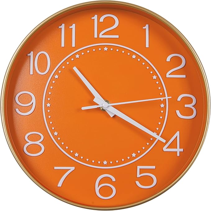 HZDHCLH Small Wall Clocks Battery Operated, Quartz Movement, Silent Non Ticking by HZDHCLH