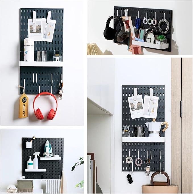 Keepo Peg Board Wall Organizer – Plastic Pegboard Panels, Modular Peg Board - Image 7