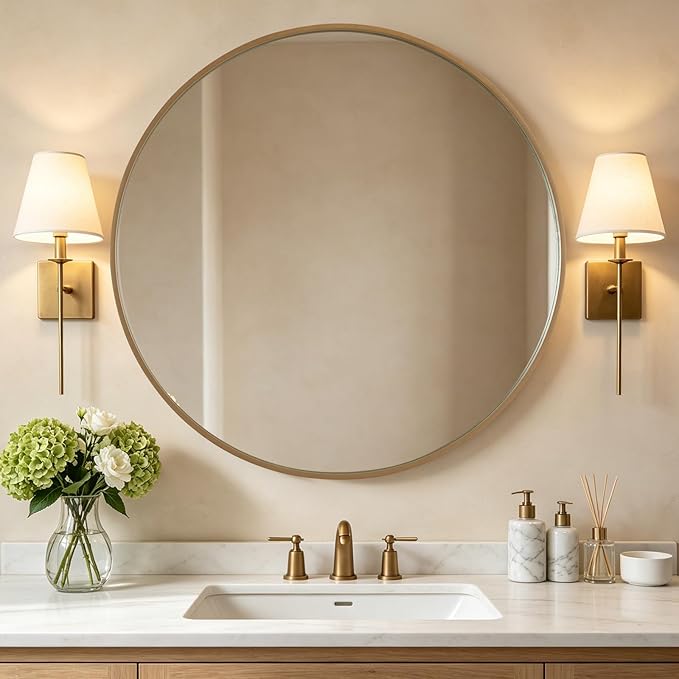 WallBeyond Round Wood Mirror by WallBeyond