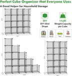 C&AHOME 16-Cube Storage Organizer, Plastic Shelves Units, DIY Closet Organizer - Image 3