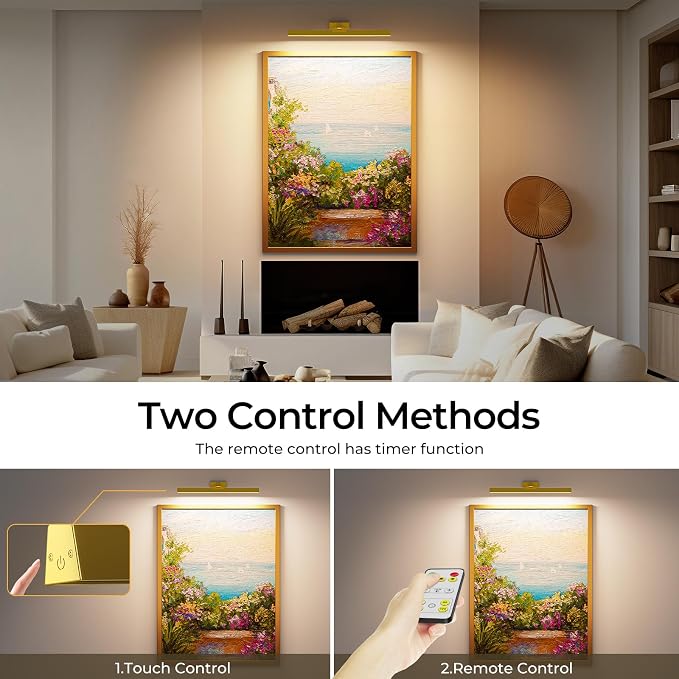 Afyuol Picture Lights Wall Light 16in CCT Gallery Light | Battery Operated - Image 6
