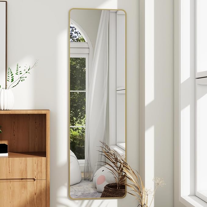 Full Length Door Mirror 14x48, Metal Frame - Image 2