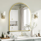 VooBang Arched Wall Mirror, 26 x 28 inch Arch Bathroom Mirror, Wall Mounted - Image 7