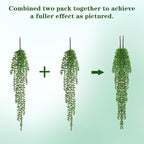 Waipfaru 4Pcs Artificial Hanging Plants, Fake Vines Fake Hanging Plants - Image 9