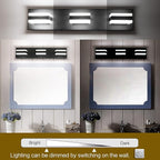 SOLFART Black Bathroom Vanity Light Fixtures Over Mirror LED Dimmable 3 Lights - Image 3