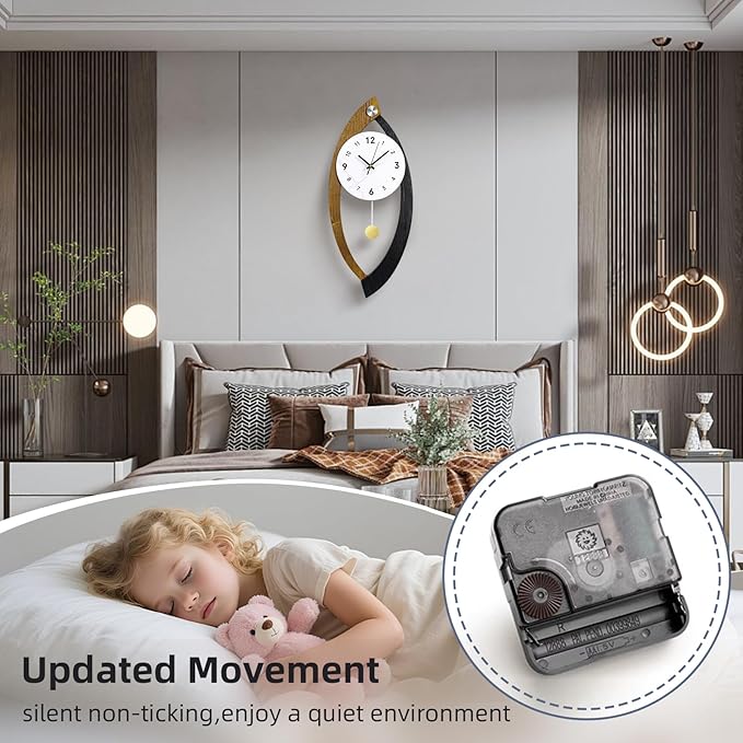 23.6 x 9.8inch Decorative Wall Clocks - Image 6