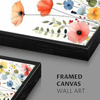 KISSFOX Framed Colorful Wildflower Canvas Wall Art Set Of 3 Flowers Pictures - Image 5