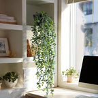 Artificial Hanging Plant 2 Pcs Faux Plant Ivy Vine Faux Eucalyptus Vines Fake - Image 5