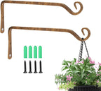 Jardim 2 Pack 10 Inch Premium Decorative Metal Iron Wall Hangers by Jardim