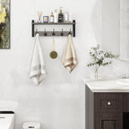Homode Wall Hooks with Shelf, Coat Rack Wall Mount, Entryway Shelf with Hooks - Image 5