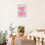 Drimiler Retro Newspaper Pink Font Poster What If It All Works Out Canvas Wall - Image 4
