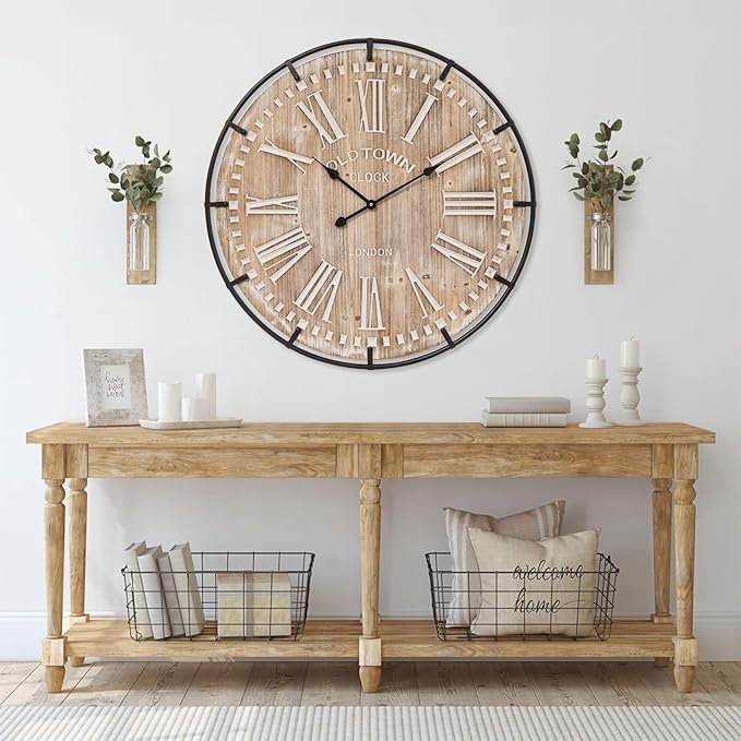 Farmhouse Wall Clock 30 Inch - Image 2