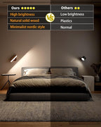 DetarZinLED Wooden Wall Lights Battery Operated - Image 6