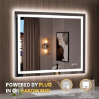 LOAAO 39.4"x31.5" LED Mirror for Bathroom, Lighted Bathroom Mirror - Image 7