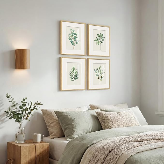 Framed Minimalist Sage Green Botanical Wall Art - Image 6