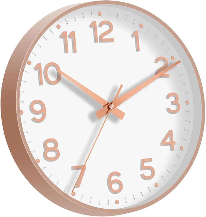 Roymnie Wall Clock 12 Inch Silent Wall Clocks Battery Operated- Modern Non - Image 8