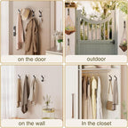 bussdis Wall-Mount Coat Hooks, Heavy Duty 30LB Hooks - Image 4