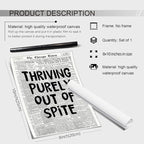 noxozoqm Black And White Newspaper Poster Fashion Fun Motivational Quote Wall - Image 2