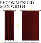 NICETOWN 2 Panels Blackout Curtains, Rod Pocket Window Curtains Room Darkning - Image 3