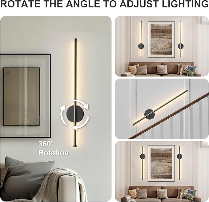 Battery Operated Modern Wall Sconces Set of Two, Rechargeable Wireless Wall - Image 7