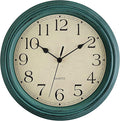 Foxtop Retro Silent Non-Ticking Round Classic Clock 12 Inch Quartz Decorative by Foxtop