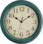 Foxtop Retro Silent Non-Ticking Round Classic Clock 12 Inch Quartz Decorative by Foxtop