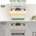 Ascher Bathroom Light Fixtures, 4-Light Vanity Lights - Image 6