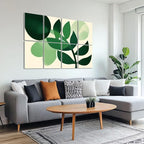 8 Pack Art Acoustic Panels Sound Absorbing Boho Botanical Leaf Orange Green - Image 6