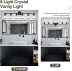 Crystal Bathroom Light Fixtures, Bathroom Lighting Fixtures Over Mirror - Image 5