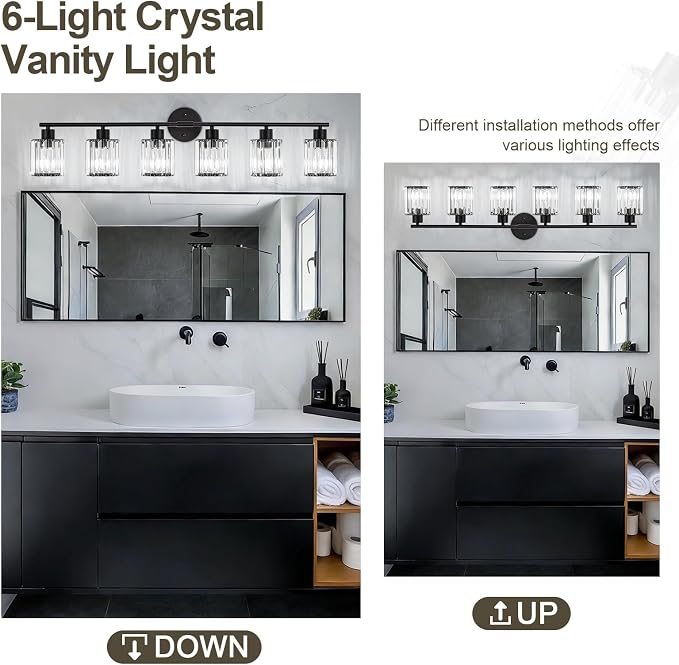 Crystal Bathroom Light Fixtures, Bathroom Lighting Fixtures Over Mirror - Image 5