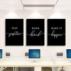 Stay Positive Letters Artwork, Framed Canvas Wall Art Positive Quote, Office - Image 5
