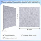 18 Pack Gray Acoustic Panels 12"X12"X 0.4" Soundproof Wall Panels Wall - Image 5