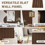 WPC Slat Wall Paneling, TV Background, Living Room, 94.5 x 6 in - Image 6