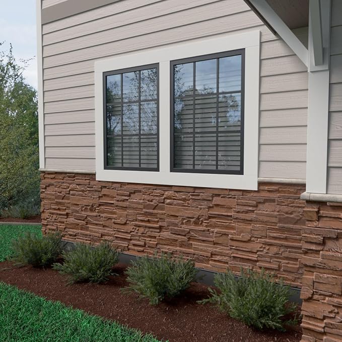 EverStone Cascade Faux Stone Panel, 48 5/8"W x 24 3/4"H x 1 1/4"D, York Town - Image 10