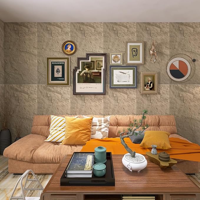 4-Pack 3D PU Stone Wall Panels for Interior Decor | Faux Stone Accent Tiles - Image 6
