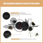 ERMOFAV Metal Wall Art, Abstract Modern Creative Geometric Round Art Decor 56" - Image 7