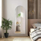 48x16 inches Arch Bathroom Full Length Mirror, Metal Aluminum Frame Modern - Image 3